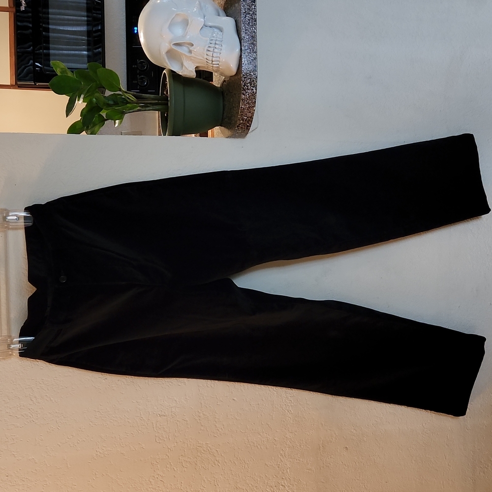 Faux velvet pants.